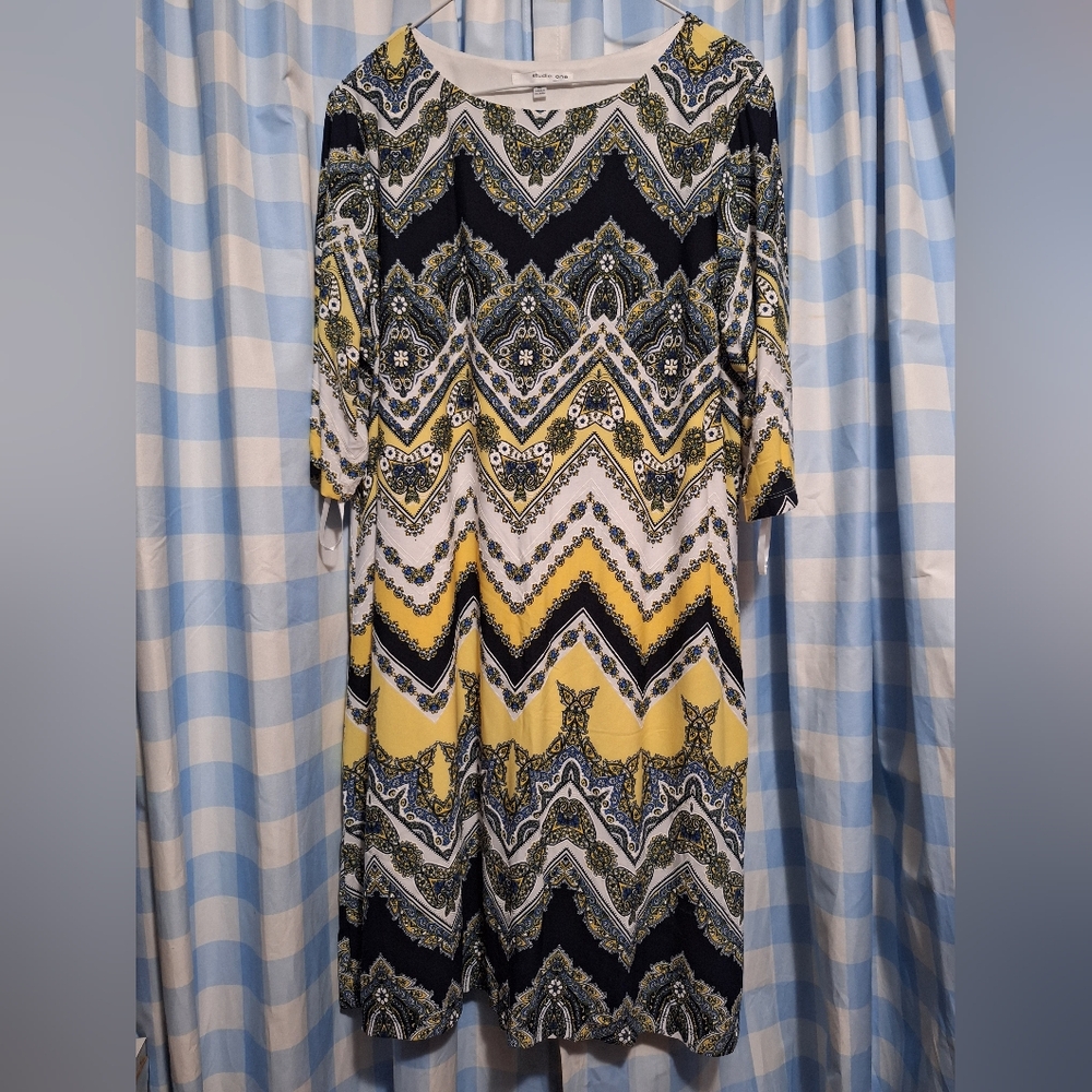 Studio One Women's Patterned Midi Dress